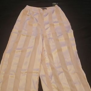 Wide leg satin trousers